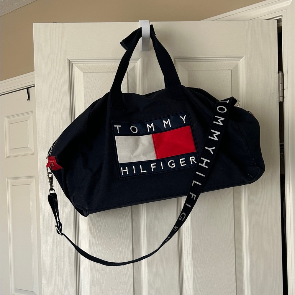 Tommy Hilfiger Navy Duffel Bag with Logo
